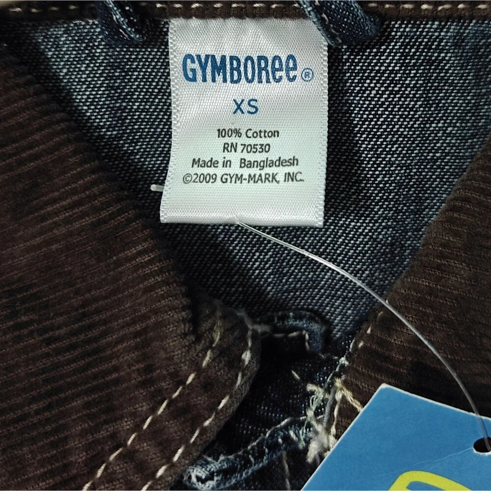 NWT Gymboree Boys Denim Jacket 3T 4T XS  XSmall Kids Trucker Corduroy Jean New
